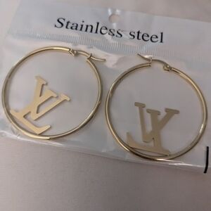 Inspired stainless steel gold tone earrings